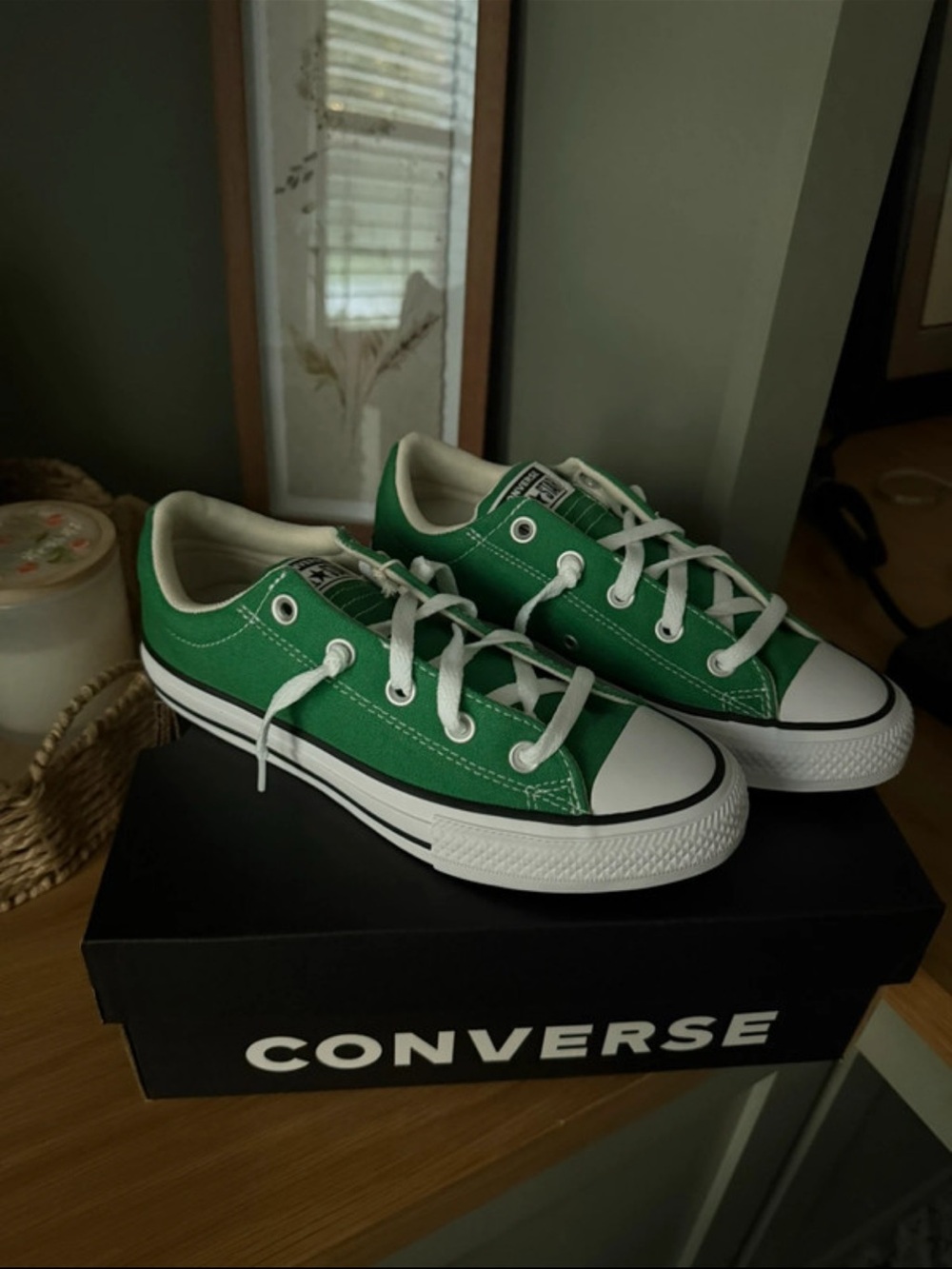 Kids Green Converse- Size 4